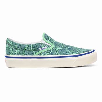 Vans Anaheim Factory Classic 98 DX - Naisten Slip-on kengät - Vihreä